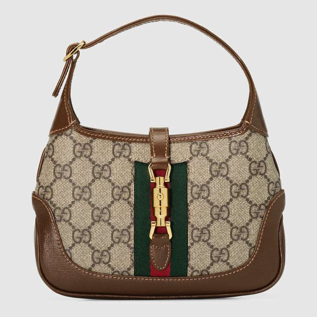 Jackie 1961 Mini Shoulder Bag Brown Leather Hover Image