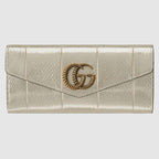 Broadway snakeskin clutch with Double G Silver snakeskin