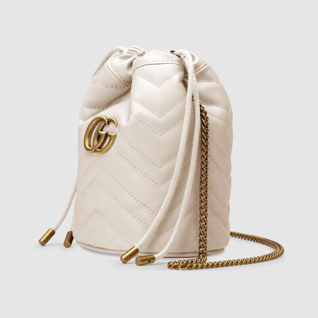 GG Marmont mini bucket bag White leather Main Image