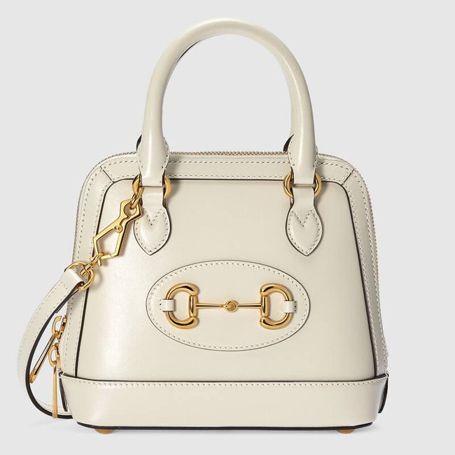Gucci Horsebit 1955 mini top handle bag White leather Hover Image