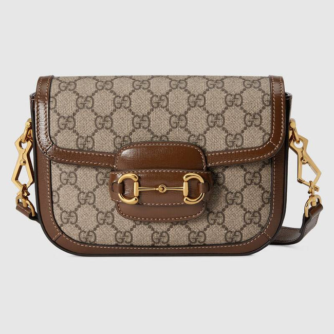Gucci Horsebit 1955 mini bag Brown leather Hover Image