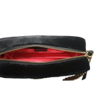 Gucci GG Marmont Matelasse Embroidered Black Nero Velvet Crossbody 447632