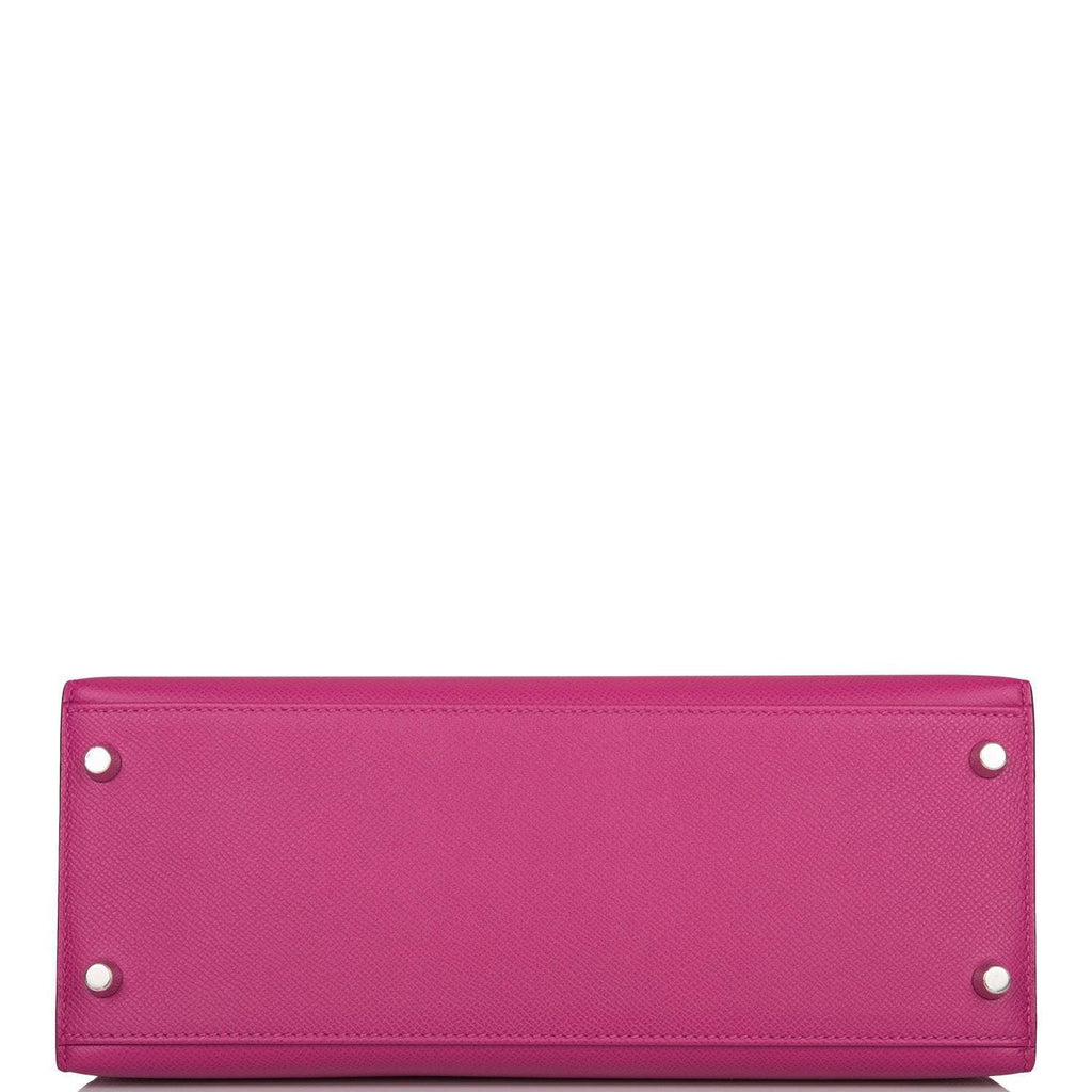 Hermes Kelly 28cm Bi-Color Rose Pourpre and Rose Jaipur Epsom Sellier Brushed Palladium Hardware