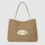 Gucci Horsebit 1955 medium tote bag White leather