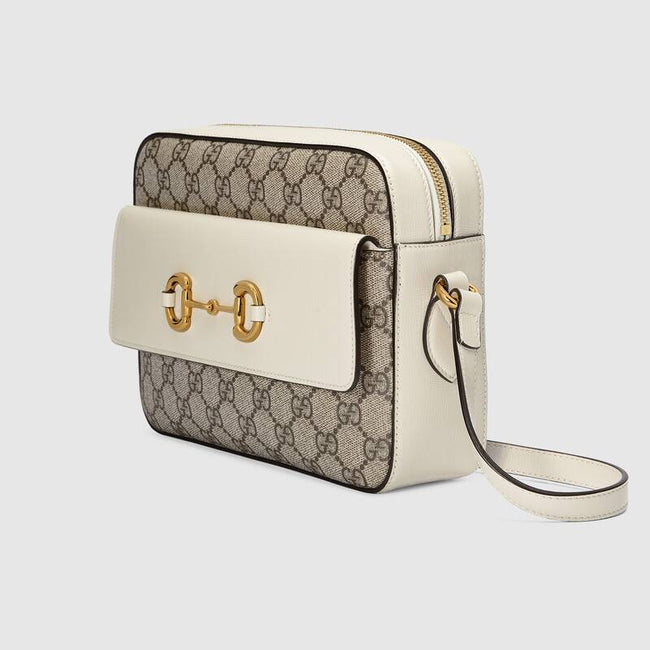 Gucci Horsebit 1955 Small Shoulder Bag White Leather Main Image
