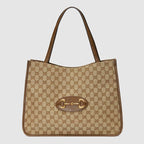 Gucci Horsebit 1955 Tote Bag Brown Leather