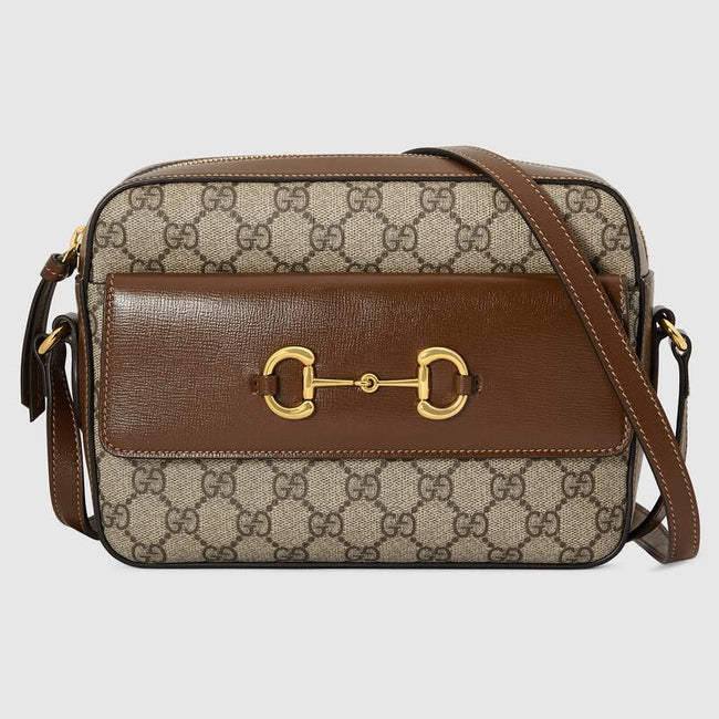 Gucci Horsebit 1955 small shoulder bag Brown leather Hover Image