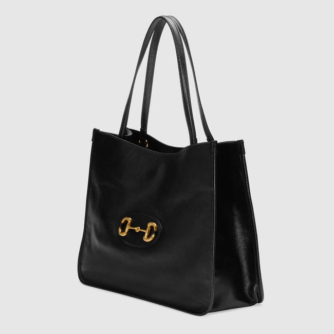Gucci Horsebit 1955 Tote Bag Black Leather Main Image