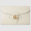 Clutch with Double G White leather