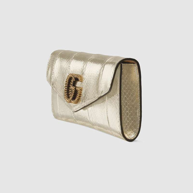 Broadway snakeskin clutch with Double G Silver snakeskin Main Image