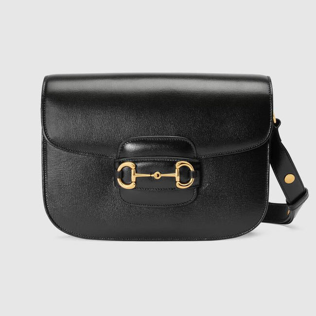 Gucci Horsebit 1955 shoulder bag Black Leather Hover Image