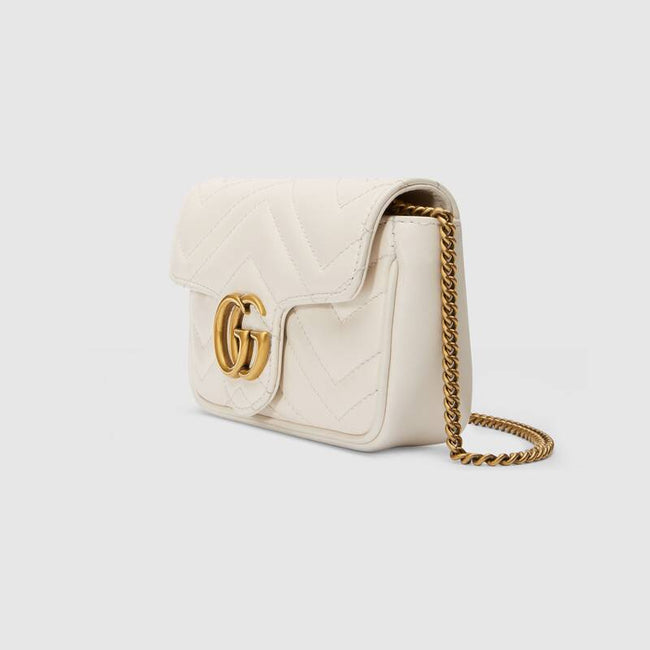 GG Marmont matelassé super mini bag White Leather Main Image