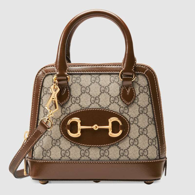 Gucci Horsebit 1955 mini top handle bag Dark Brown leather Hover Image