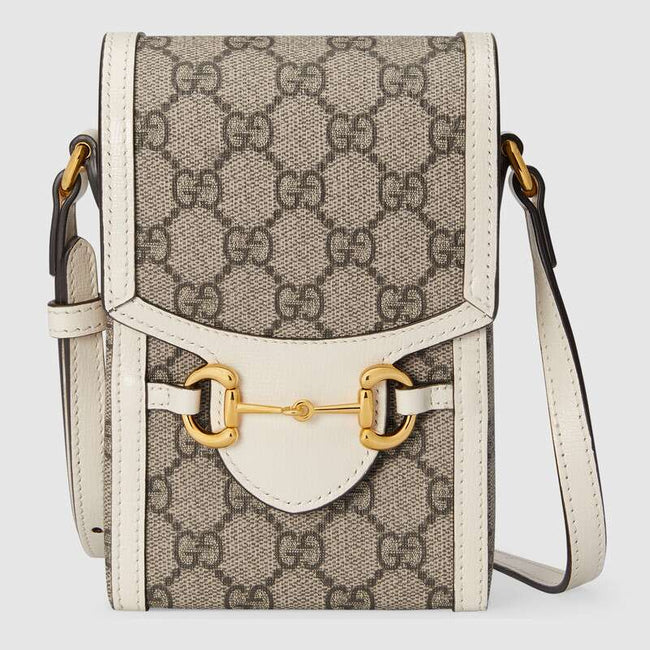 Gucci Horsebit 1955 mini bag White leather Hover Image