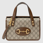 Gucci Horsebit 1955 mini top handle bag Brown leather