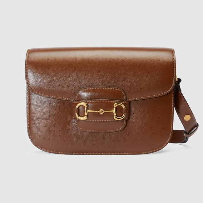 Gucci Horsebit 1955 shoulder bag Brown Leather Hover Image