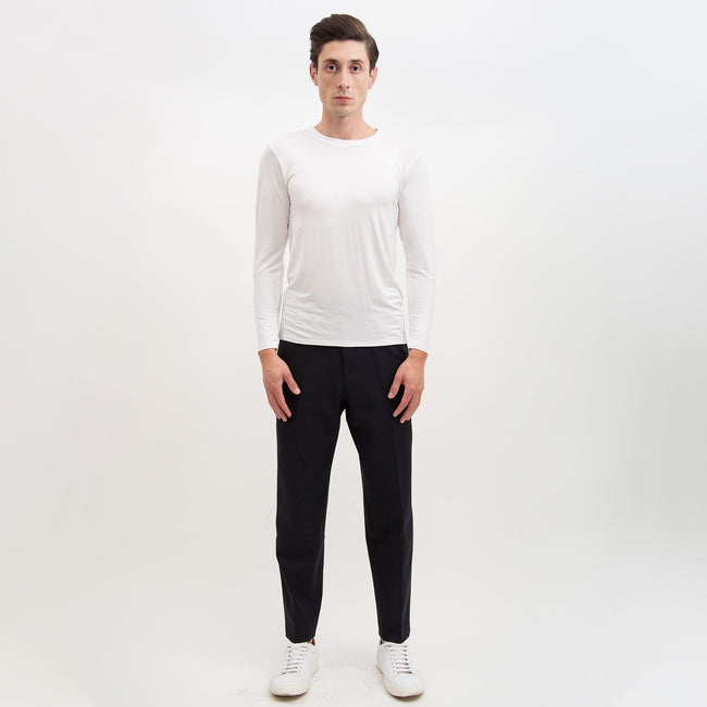 'THE SOFTEST TEE' MENS FITTED LONG-SLEEVE WHITE Main Image