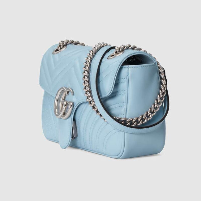 GG Marmont small shoulder bag Pastel blue leather Main Image