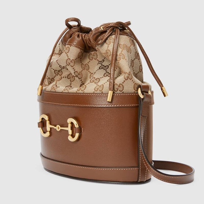 Gucci Horsebit 1955 bucket bag Brown leather Main Image