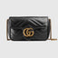 GG Marmont matelassé leather super mini bag Black leather