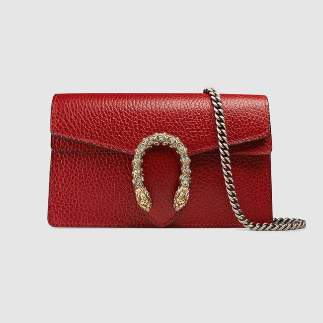 Dionysus leather super mini bag Hibiscus Red Leather Hover Image